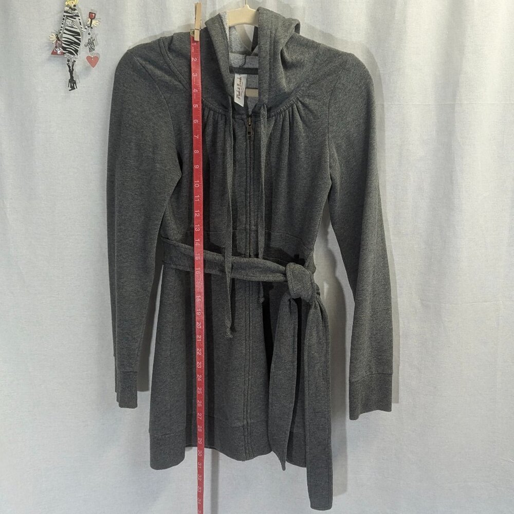 Victoria's Secret Plush & Lush Size Small Gray Sweat Jacket in Trench-Style - Picture 9 of 15